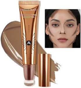 Anglicolor Contour Stick With Cushion Applicator,Liquid Contour Wand,Cream Contour Smooth,Bronzer Stick Lightweight Liquid Bronzer For Face (04#Fair/Light, 12ml)