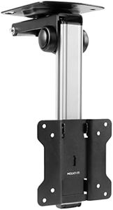 Mount-It! Folding Ceiling TV Mount | Flip Down and Under Cabinet TV Bracket for Compact Screens 13-27 Inch | Space-Saving Tilt and Swivel Design | Adjustable Height | VESA 75x75, 100x100 | Max 44 lbs