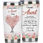 Subvise Aunt Tumbler from Niece -20 oz Coffee Cup Sisters Gifts from Sister/Brother for Birthday Mother Day