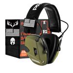 PROHEAR Electronic Ear Protection for Shooting with 4X Sound Amplification, Gun Range Hearing Protection Muffs, NRR 23dB Noise Reduction Headphones for Hunting, Green