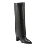 Marc Fisher LTD Women's Leina Knee High Boot, Black Leather 001, 4.5 UK