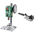 Bosch Home and Garden Bench Drill PBD 40 (710 W, Maximum Drilling Diameter in Steel/Wood) & Professional 2608030055" MS80 Machine Vice, Black/Silver, 95 x 80 x 80 mm