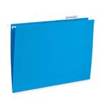 Blue Summit Supplies Hanging File Folders, 25 Reinforced Hang Folders, Designed for Home and Office Color Coded File Organization, Letter Size, Blue, 25 Pack