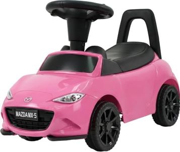 Kids Push Car for Toddlers, Licensed Mazda Toddler Car, Ride on Toy with Under Seat Storage- Pink