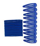 30 PCS Sleepie Elastics Hair Head Bands Snap Clips Hairbands Bobbles SCHOOL SET (Royal Blue)