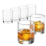 Bormioli Rocco Cortina Drinking Glasses, Set of 6 - Small (8.5 Oz) Clear Tumblers for Water, Whiskey & Cocktails - Durable Everyday Drinkware for Home, Kitchen, Entertaining & Gifting