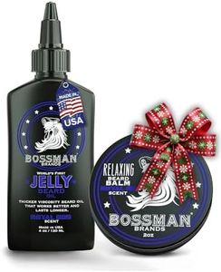 Bossman Jelly Beard Oil for Men & Beard Balm for Men Combo - Royal Oud Scent