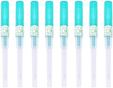 DJCIW 8PCS 18G Catheter Piercing Needles，Stainless Steel Hollow Piercing Needles for Ear Nose Lip Tongue Belly Cartilage Piercing Kit Piercing Tool