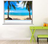 COCONUT PALM TREES IN THAILAND Printed Picture Blackout Photo Roller Blind - Custom Made Printed Window Blind