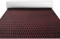 FOCEAN Boat Flooring - EVA Foam Boat Decking - Marine Flooring Marine Mats for Boats RV Yacht Kayak, 94.5''x 15.7'', Black & Red Lines