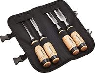 amazon basics 4-Piece Wood Chisel Set - 1/4-Inch to 1-Inch, Wooden Handle Set of 1