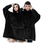 Hug Snug Oversized Hoodie Women, Sherpa Fleece Snuddies Women Black Blanket Hoodie Mens, Wearable Blanket Women's Hoodies Adults Snuddie Udie