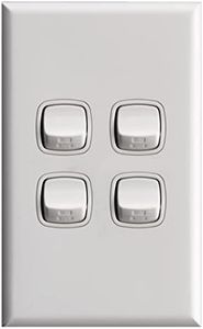 HPM Excel 10A 4-Gang Switch, White