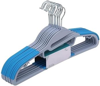 Non-Slip Plastic Coat Hangers (Blue Grey)