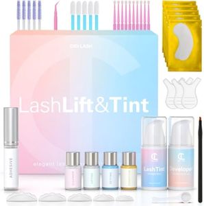 CICI Lash Lift and Tint Kit with Keratin Conditioning by | Instant Professional Perming, Lifting & Tinting for Eyelashes | Black Color Dye | Long-Lasting Salon Results At Home | DIY Tools and Supplies