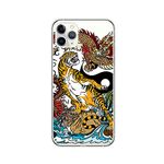 iPhone 12 Pro Case (6.1 inch),Blingy's Graphic Cool Dragon Pattern Fun Tiger Design Tattoo Art Animal Style Transparent Soft TPU Protective Clear Case Compatible for iPhone 12 Pro 6.1" (Tiger&Dragon)