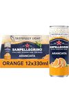 San Pellegrino Italian Sparkling Drinks Tastefully Light Sparkling Orange Canned Soft Drink 12 x 330ml | 64k Cals per Can