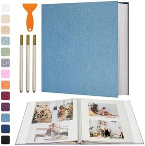 Vienrose Photo Album Self Adhesive 4x6 5x7 3x5 8x10 Scrapbook Album DIY Scrap Book with Metallic Pen 120 Pages