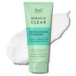 Rael Miracle Clear Exfoliating Cleanser - Korean Skincare, Face Wash for Acne Prone Sensitive & Oily Skin, Pore Cleansing & Hydrating, w/Succinic Acid, Vegan, Cruelty Free (150ml)