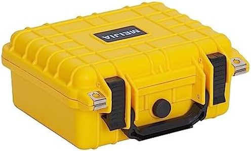 MEIJIA Portable All Weather IP67 Waterproof Protective Case,Hard Camera Case,Dry Case with Customizable Foam,Fit Use Of Drones,Camera,Equipments,10.62 x9.68x4.87inches (Yellow)