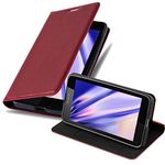 cadorabo Book Case works with Nokia Lumia 640 in APPLE RED - with Magnetic Closure, Stand Function and Card Slot - Wallet Etui Cover Pouch PU Leather Flip