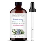MAJESTIC PURE Rosemary Essential Oil, Therapeutic Grade, Pure and Natural Premium Quality Oil, 4 fl oz