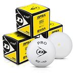 Vector X Dunlop White Pro Squash Ball - 3 Balls