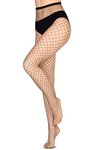 Annes styling Fishnet Tights Net Stockings Diamond Pantyhose for Women Cross Mesh Fencenet Angelina Nero TG-1/2