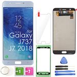 LCD Screen Replacement Touch Display Digitizer Assembly (Blue) for Samsung Galaxy J7 2018 J737 SM-J737 J737A / J7 Refine J737P / J7 Crown S767VL /J7 Aero/ J7 V J737V / J7 Star J737T