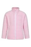 Mountain Warehouse Snowdonia Kids Fleece Jacket - Soft Touch Sweater, Lightweight, Quick Drying Pullover, Antipill Top - For Travelling & Outdoors Light Pink 9-10 Years