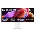 LG 40U990A-W Ultrafine™ 40-inch 5K2K (5120x2160) 120Hz 5ms IPS Black Curved Monitor with Thunderbolt™ 5, KVM Switch, Speaker, FreeSync Premium, Eyecare Mode, 96W Thunderbolt PD, Tilt/Height/Swivel