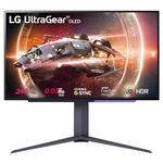 LG UltraGear OLED Gaming Monitor 27GS95QE, 27 inch, 1440p, 240Hz, 0.03ms Response Time, HDR 10, NVIDIA G-Sync & AMD FreeSync compatible, Smart Energy Saving, DisplayPort, HDMI