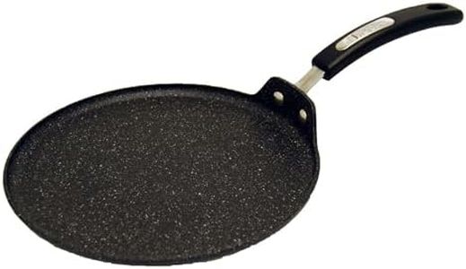 Starfrit The Rock 10" (26cm) Non-Stick Multi Pan - Tawa - Durable Forged Aluminum - Oven Safe - PFOA Free - Easy to Clean - Black