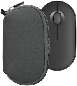 kwmobile Neoprene Case Compatible with Logitech Pebble Mouse 2 M350s / M350 - Case for Mouse Soft Pouch Carry Bag - Dark Grey