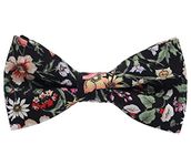 Ruth&Boaz Men's Handmade Skinny Floral Printed Necktie, Bowtie-g, One Size