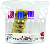 soap2GO Soap2GO Grande Tourer Travel Bottle Set - 4 Pack, Clear 0.08 kilograms