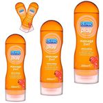 3x Durex Play Massage 2in1 Stimulating 200ml -Intimate Lube & Massage Gel With Arousing Guarana