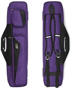 MangoRun Pool Cue Case 4x4 with Backpack Straps Carrying Case for 4 Pool Cues (Purple)