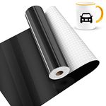 Lya Vinyl Permanent Vinyl for Cricut, Glossy Black 12" x 40Ft Permanent Self Adhesive Cricut Vinyl Sheet for CRI-cut, Silhouette Cameo, Vinyl Roll for Craft Cutter