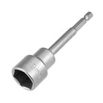 Sourcingmap 1/4" Quick-Change Shank 19mm Nut Setter Driver Drill Bit, 100mm Length, Metric No-Magnetic