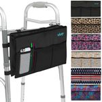 Vive Walker Bag - Accessories Wheelchair Basket Pouch (Water Resistant) - Seniors Caddy Accessory Attachment for Folding, Rolling Walkers - Carry Storage Carrier Tote - Lightweight, Universal Size