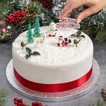 Cake Toppers Merry Christmas Cake Decoration|6-10Pieces|cupcake toppers|Multi Purpose Decoration (10 Pieces Set)