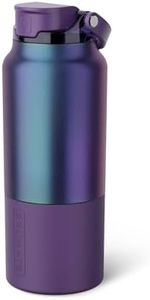 BrüMate Rise 35oz Water Bottle With 100% Leakproof Covered Silicone Straw | Insulated Stainless Steel Water Bottle With Removable Straw | Fast Flow | Soft Sip Silicone Spout | BPA-Free (Dark Aura)