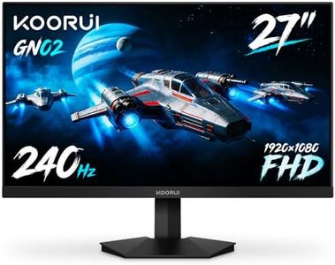 KOORUI 27'' 240Hz Gaming Monitor, Fast VA,1ms FHD 1080p, 95% DCI-P3 Adaptive Sync,DisplayPort 1.4 HDMI 2.0, Xbox PS5 Switch Ready, VESA, Tilt, Black, GN02