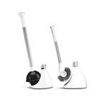 simplehuman Plunger and Toilet Brush Bundle, White