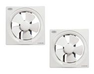 POLAR Clean Air Passion 150mm White (Pack of 2) | Electric Water Resistant Window Mount Plastic High Efficient Heat Distribution Exhaust Ventilator Fan for Bathroom, Office, Kitchen
