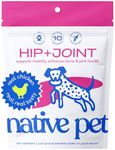 Native Pet Hip & Joint Chews for Dogs - 30 Chews - Dog Treats include Chondroitin & Glucosamine for Mobility - Natural Supplement for All Breeds - Hip And Joint Support Pet Supplies & Puppy Essentials