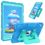 FINTIE Kids Case for iPad 9th / 8th / 7th Generation (2021/2020/2019) 10.2 inch, Fully-Body Rugged Heavy Duty Shockproof Protective Case w/Built-in Kickstand for Boys & Girls, Blue