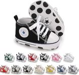 KIDSUN Baby Boys Girls Soft Sneaker Unisex Newborn Non-Slip Sole Infant First Walkers Canvas Denim Shoes