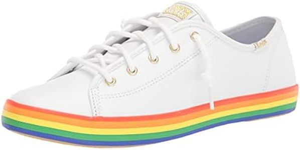 Keds Kid's Kickstart Sneaker, White/Rainbow, 10.5 Medium Big Kid